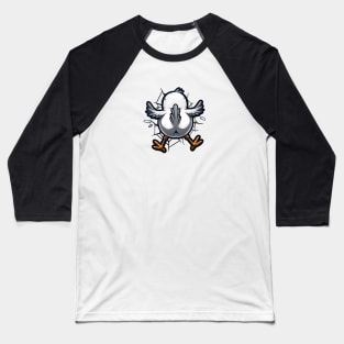 Funny Bird Crashes Into a Wall Baseball T-Shirt